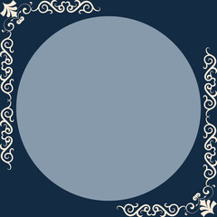 Beautiful, vintage, decorative frame for the text of invitations, congratulations, quotes, citation. 