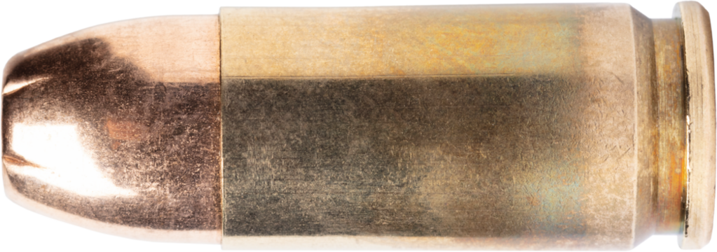 9 mm cartridge with hollow point bullet