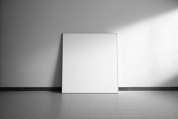 A blank canvas sits in a simple room With Generative AI