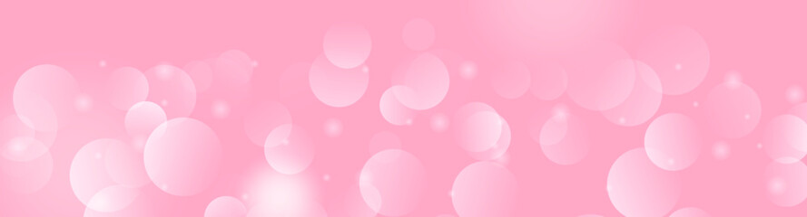 春をイメージしたキラキラ背景。キレイなピンク色の背景イラスト。玉ボケ。パーティクル。