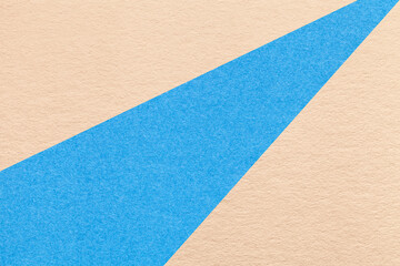 Fototapeta premium Texture of old craft light beige and blue color paper background, macro. Vintage abstract sand cardboard
