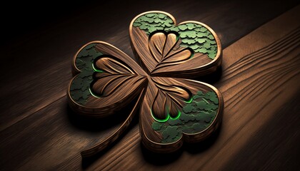 trèfle, symbole de chance, de l'irlande et  de la saint patrick, généré par IA