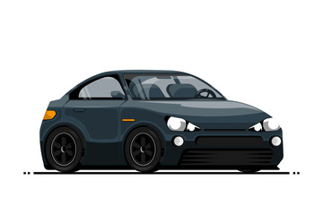 Personal two-seater sports car on isolated background, Digital marketing illustration.