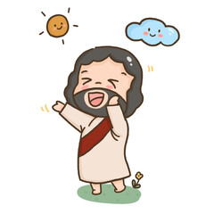 god is cheerful element illustration