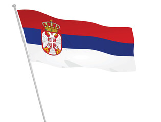 Serbia flag template. vector illustration 