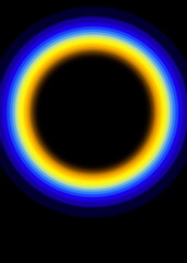Radial blue and yellow composition abstraction. Can be used in graphic and web design as well as in typography when printing posters, business cards, flyers and other