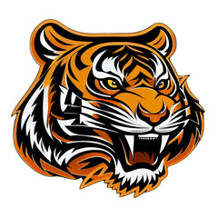 Tiger Logo Icon design. isolated beautiful artwork illustration icons