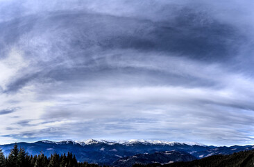 Sunrise over Chornohora ridge