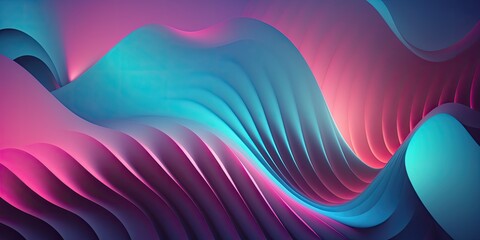3D abstract modern color gradients. Generative AI.