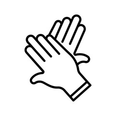 Gloves icon. sign for mobile concept and web design. vector illustration