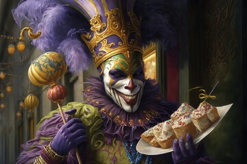 Fat tuesday temptations. Mardi Gras. Generative ai