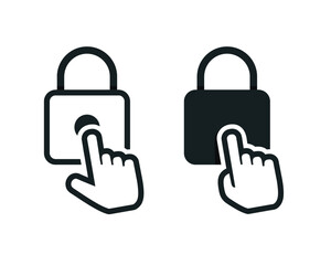 Click padlock icon. Illustration vector