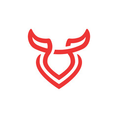 Minimal Cow Head Logo