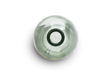 Top view of glass bottle on isolated on a transparent background