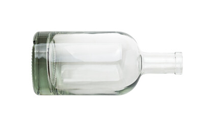 Top view of glass bottle isolated on a transparent background