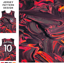 Abstract fire concept vector jersey pattern template for printing or sublimation sports uniforms football volleyball basketball e-sports cycling and fishing Free Vector.