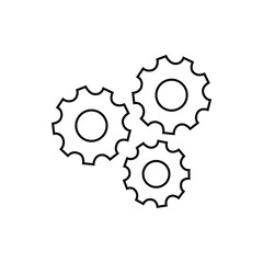 Gear, cog, settings icon vector illustration
