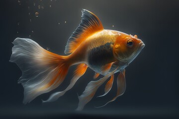gold fish created using AI Generative Technology