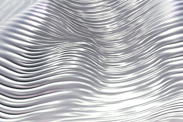3D abstract glossy pattern wallpaper, reflection pastel fluid glass texture and shiny white color 