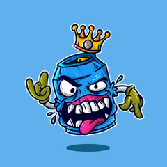 Canned Monster King Cartoon 