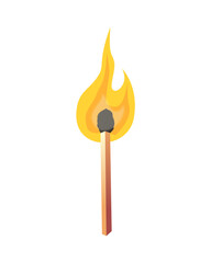 match stick illustration on fire