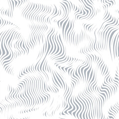 Wave lines pattern background. Distortion stripes seamless moire texture. Abstract op art illusion waves. Dynamic strip ripples surface. Subtle decorative wallpaper. Vector 