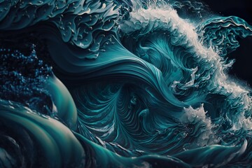 Waves water abstract background