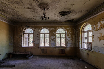 Old forgotten abandoned house interior