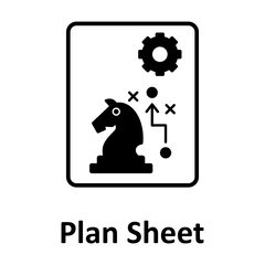 Plan sheet vector icon easily modify

