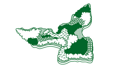 한국, 진주시 진양호의 토끼를 닮은 섬 © 문정 김