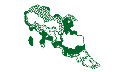 한국, 진주시 진양호의 풍경