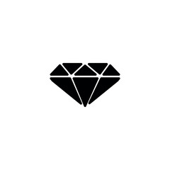 Diamond icon. Simple style diamond poster background symbol. Diamond brand logo design element. Diamond t-shirt printing. vector for sticker.