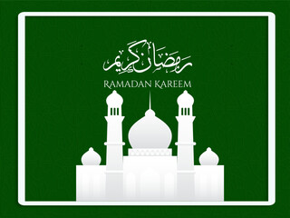 Ramadan Kareem with mosque decoration background .