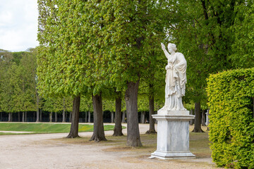 statue in the park of palace