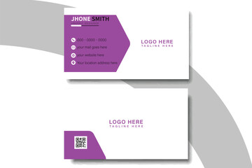 Double-sided creative business card template. Portrait and landscape orientation. Horizontal and vertical layout. 