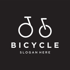 Bike geometric template logo creative design isolated background.Racing bike, competition, sport.