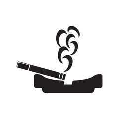 Cigarette place and no smoking symbol,icon vector illustration design template.