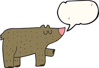 speech bubble cartoon bear