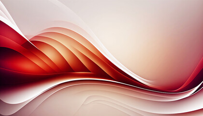 Obraz premium Abstract red wavy background with copyspace.AI generated.