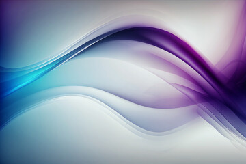 Fototapeta na wymiar Abstract blue and purple translucent waves background.AI generated.