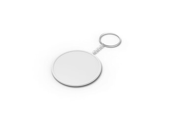 High Angle View of Round Keychain Transparent Background