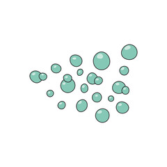 spraying water vapor. Spray vector icon of water or air nozzle sprayer for paint aerosol or deodorant spray. Isolated on white background. Vector Illustration