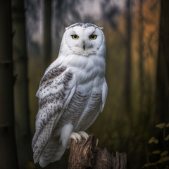 white owl portrait