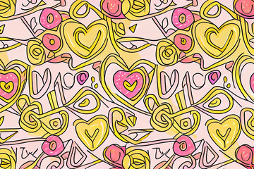 Hearts and Roses wallpapper