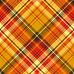 Seamless pattern in gentle red and yellow colors for plaid, fabric, textile, clothes, tablecloth and other things. Vector image. 2