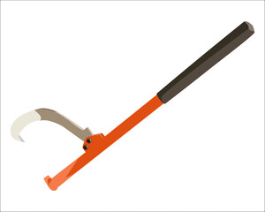 Vector Illustration Timberjack log lifter tools isolated on white background. Carpentry hand tools for felling and logging.