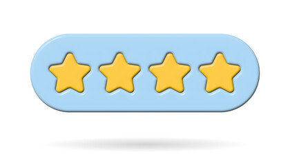 3d rating stars for application design. Rating stars. 3d realistic designs.