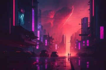 futuristic city created using AI Generative Technology