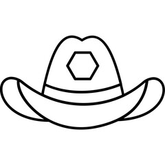 Cowboy hat Vector Icon fully editable

