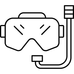 Diving mask Vector Icon fully editable

